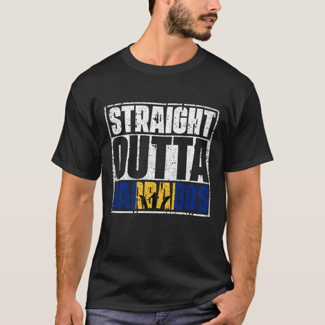 Camiseta Hetero fora da bandeira Barbados (Frente)
