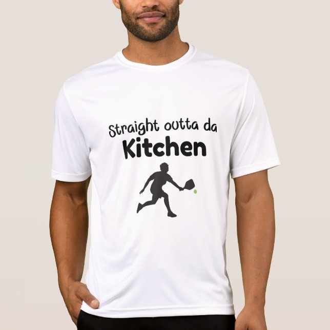 Camiseta Hetero Fora Da Cozinha - Humor De Pickleball (Frente)