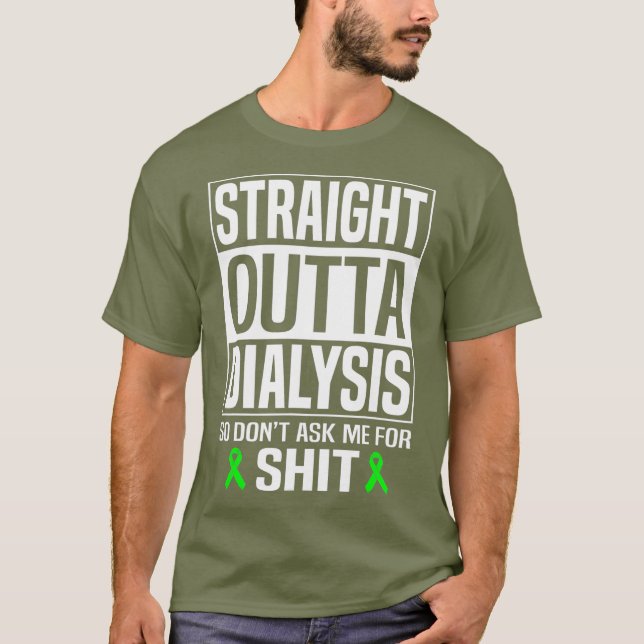 Camiseta Hetero Fora Da Diálise Não Me Pergunte Rim (Frente)