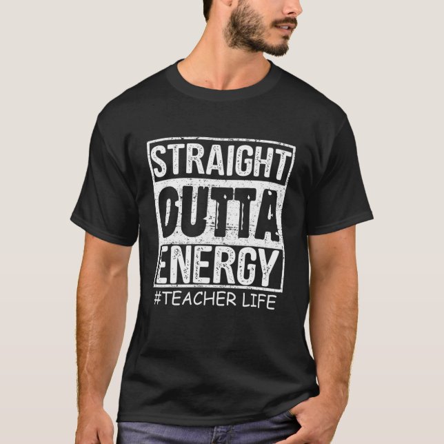 Camiseta Hetero Fora da Energia - Vida de Professora Engraç (Frente)