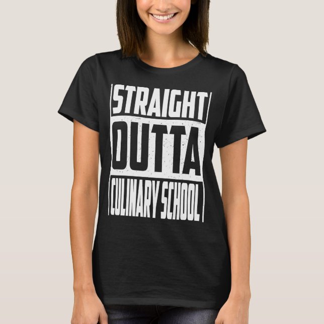 Camiseta Hetero Fora da Escola Culinária Graduação Crianças (Frente)