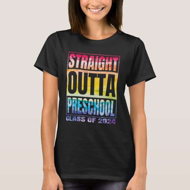 Camiseta Hetero Fora da Escola de Pré-Escolas Classe 2024 (Frente)