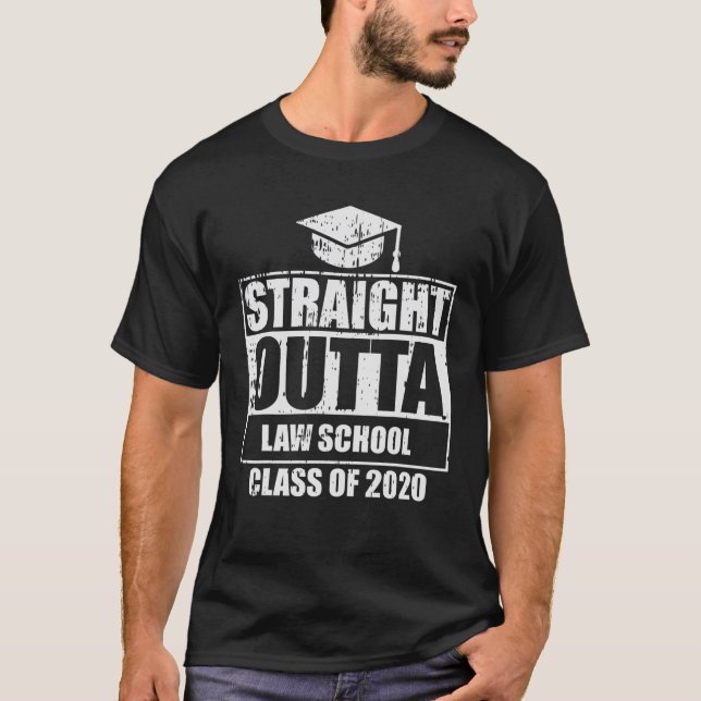Camiseta Hetero fora da Faculdade de Direito Classe 2020 Gr (Frente)
