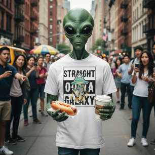 Camiseta Hetero fora da galáxia Alienígena Engraçada