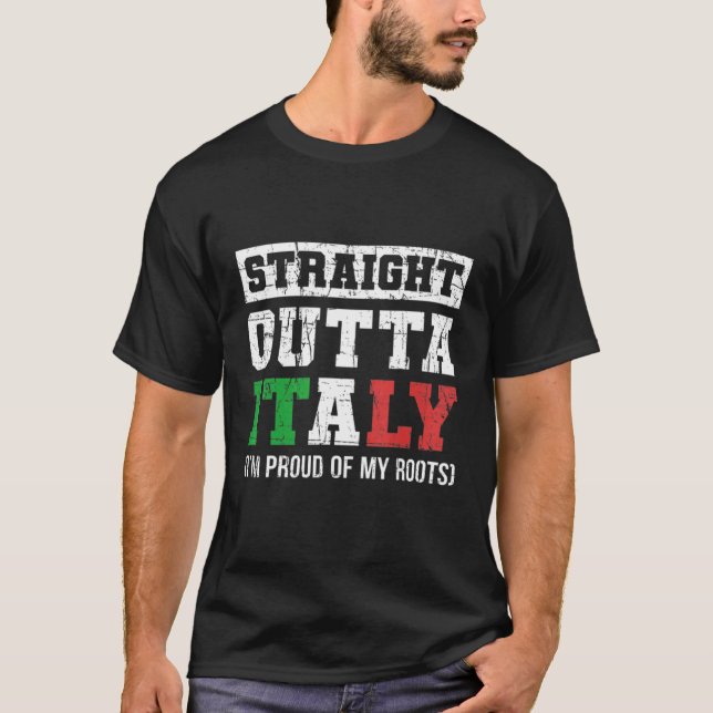Camiseta Hetero Fora da Itália Bandeira Orgulhosa do Cresci (Frente)