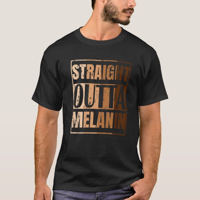 Camiseta Hetero Fora da Melanina Histórico de Matéria Viva  (Frente)