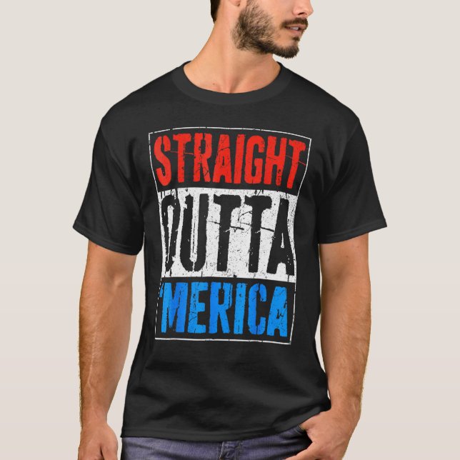 Camiseta Hetero fora da Merica T- 4 de julho (Frente)
