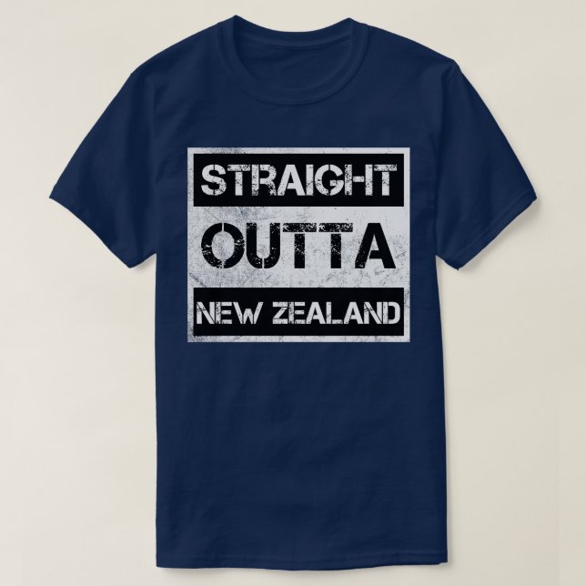 Camiseta Hetero Fora da Nova Zelândia Traveler Gift Country (Frente do Design)