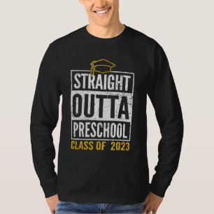 Camiseta Hetero Fora da Pré-escola 2023 Crianças de Graduaç