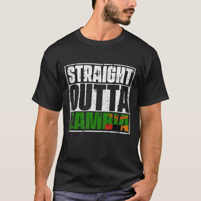 Camiseta Hetero fora da Zâmbia Sinalizador (Frente)
