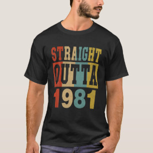 Camiseta Hetero Fora De 1981 aniversário de 40 anos 40 Ano