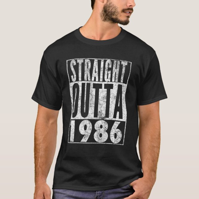 Camiseta Hetero Fora De 1986 36º Aniversário Vin De 36 Anos (Frente)