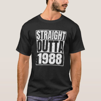 Camiseta Hetero Fora De 1988 34º Aniversário Engraçado 34 A