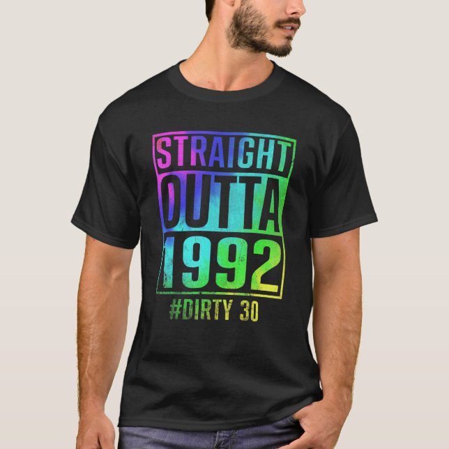 Camiseta Hetero fora de 1992 suja 30 aniversário de 30 anos (Frente)