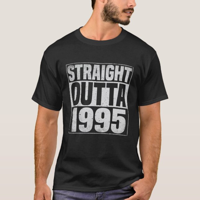 Camiseta Hetero Fora De 1995 26 Anos 26 Anos Aniversário (Frente)