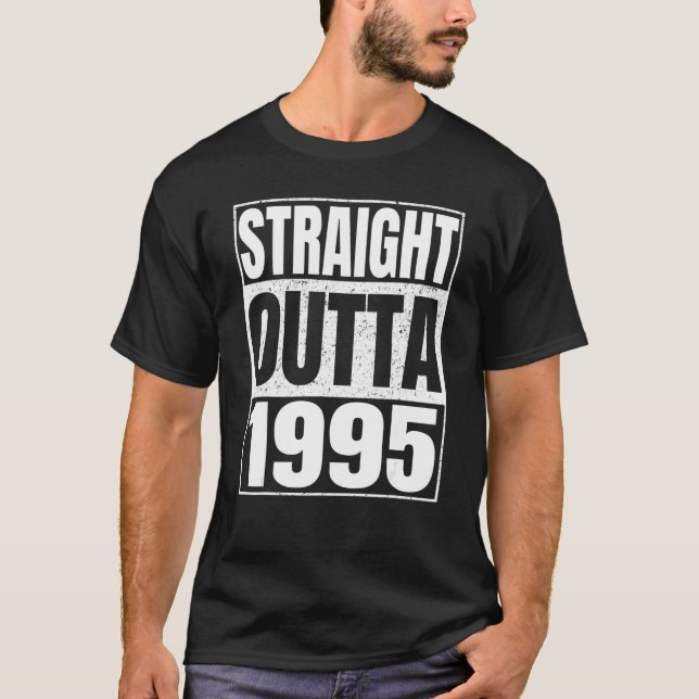 Camiseta Hetero Fora De 1995 27º Aniversário 27 Anos De Ida (Frente)