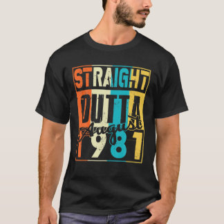 Camiseta Hetero Fora De Agosto De 1981 40º Aniversário Engr