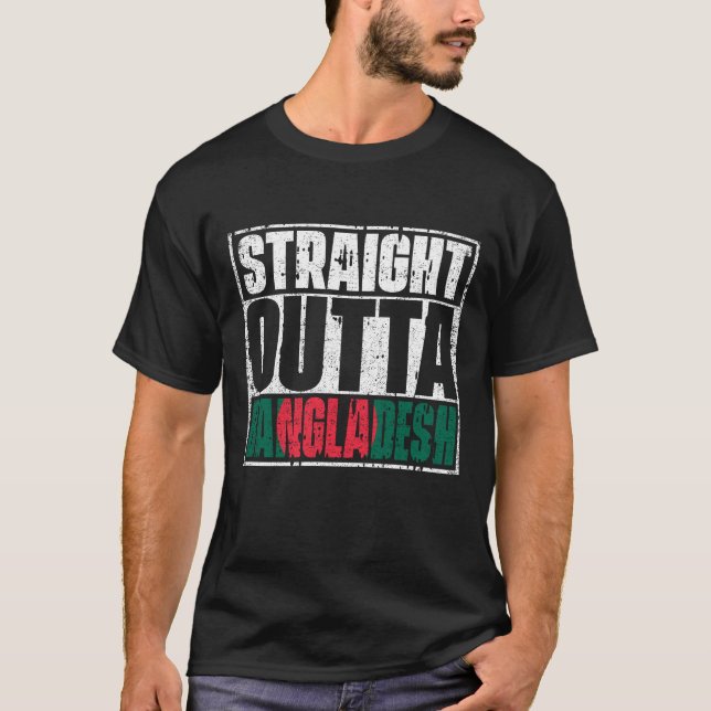 Camiseta Hetero fora de Bangladesh Flag (Frente)