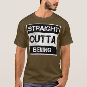 Camiseta Hetero Fora de Beijing China Vintage se aflita tan