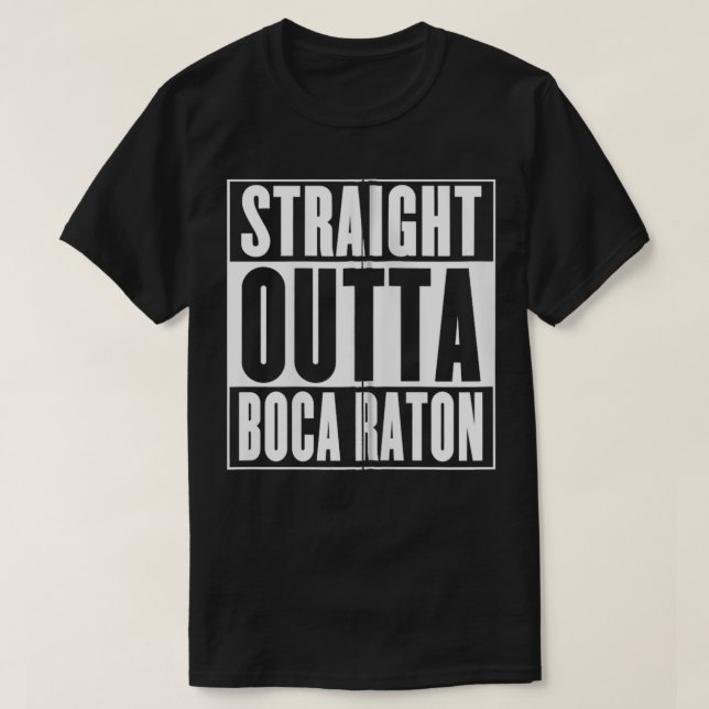 Camiseta hetero fora de Boca Raton Zip (Frente do Design)