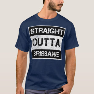 Camiseta Hetero Fora de Brisbane, Austrália, Vintage Distre