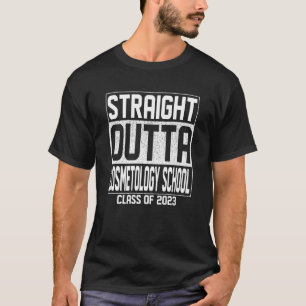 Camiseta Hetero Fora de Cosmetologia Classe de Graduação Es