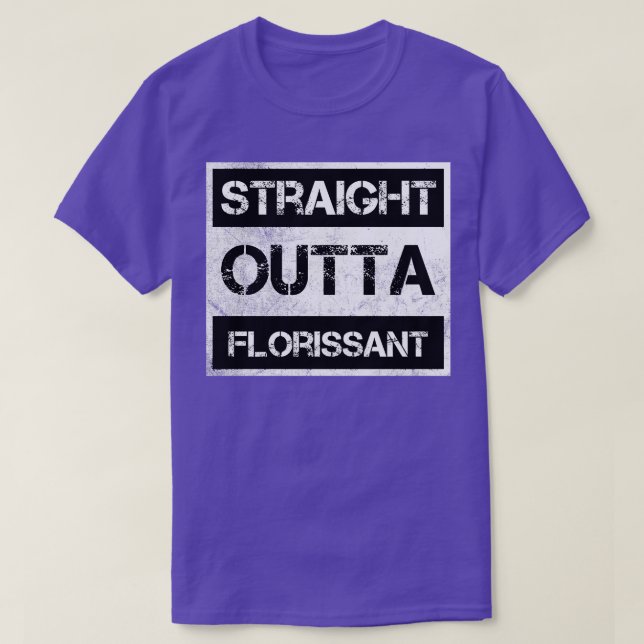 Camiseta Hetero fora de Florissant cidade de Missouri Vinta (Frente do Design)