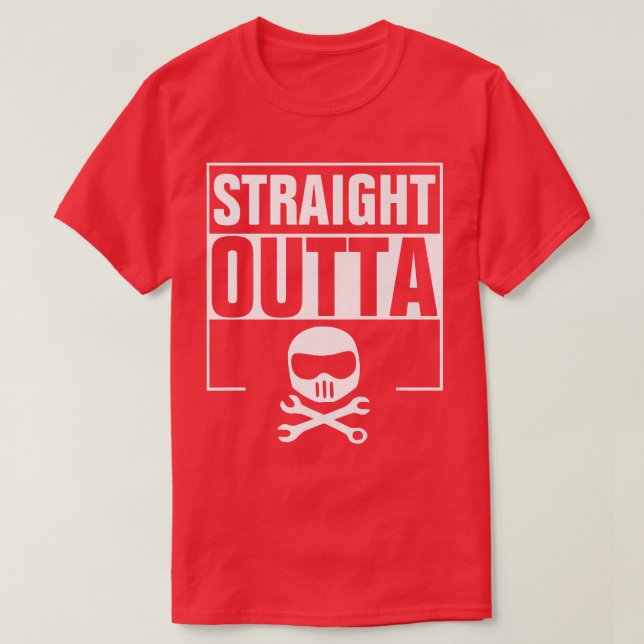 Camiseta Hetero fora de Motorrad, Biker Helm (Frente do Design)