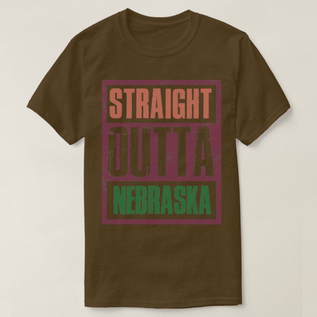 Camiseta Hetero fora de Nebraska Retro (Frente do Design)