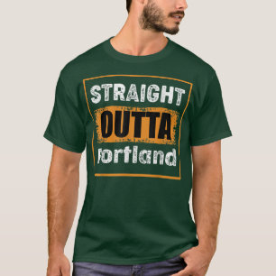 Camiseta Hetero fora de Portland Maine USA Retro Distorcido
