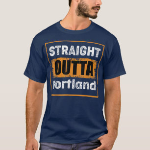 Camiseta Hetero fora de Portland Maine USA Retro Distorcido