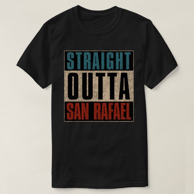 Camiseta Hetero Fora de San Rafael Califórnia CA (Frente do Design)