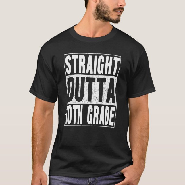 Camiseta Hetero fora do 10º ano de graduação escolar Décimo (Frente)