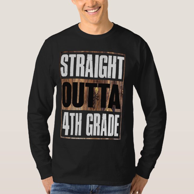 Camiseta Hetero fora do 4.o Grau Base de Madeira Quarto Gra (Frente)