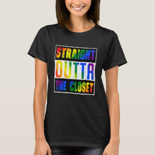 Camiseta Hetero Fora Do Armário Arco-Íris LGBT Orgulho gay