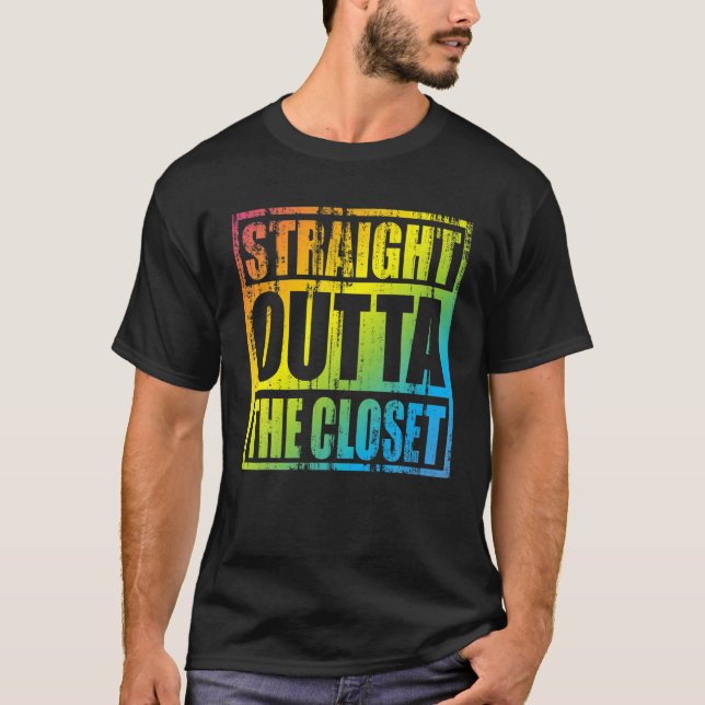 Camiseta Hetero Fora Do Armário - Legal Membro LGBT Orgulho (Frente)