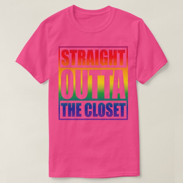 Camiseta Hetero fora do armário que o lgbt suporta (Frente do Design)