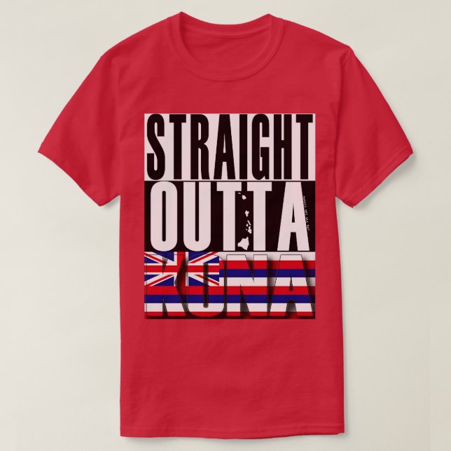 Camiseta Hetero fora do Havaí - Bandeira do Estado do Havaí (Frente do Design)