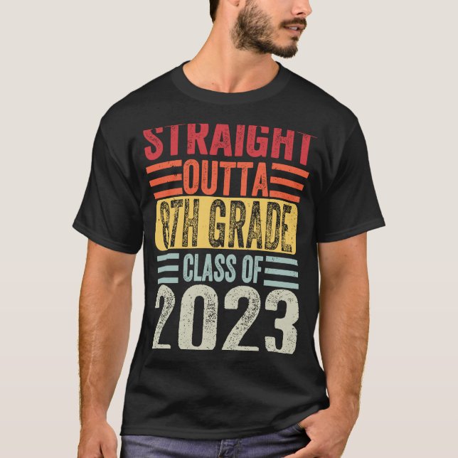 Camiseta Hetero fora do oitavo grau Graduação 2023 do oitav (Frente)