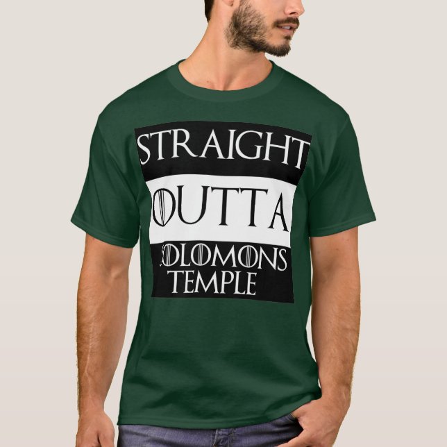 Camiseta Hetero fora do Templo Solomons PHA Mason Masonic (Frente)