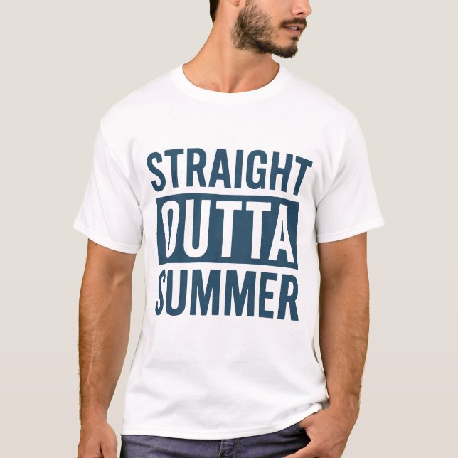 Camiseta Hetero fora do Verão - Voltar ao Design escolar (Frente)