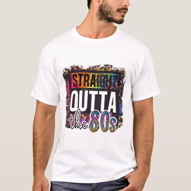 Camiseta Hetero fora dos anos 80 Eu amo o anos 80 (Frente)