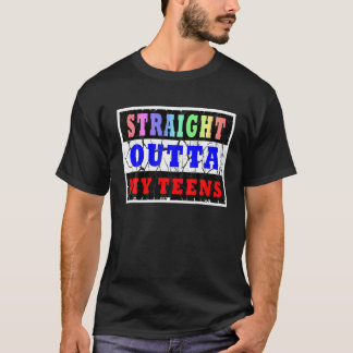 Camiseta Hetero Fora dos Meus Adolescentes Feliz 20 de Aniv