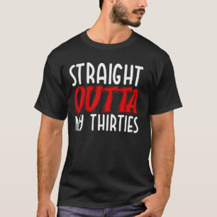 Camiseta Hetero fora dos meus trinta e aniversário de 40 an