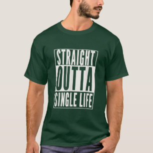 Camiseta Hetero Funny GROOM SAÍDA SOLTEIRO SAÍDA GENEG