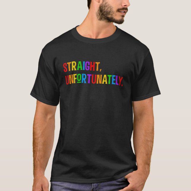 Camiseta Hetero Infelizmente Rainbow Pride Ally Sh.Irt L (Frente)