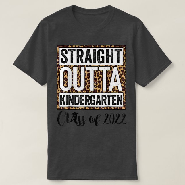 Camiseta Hetero Leopard Fora do Jardim de Infância Formando (Frente do Design)