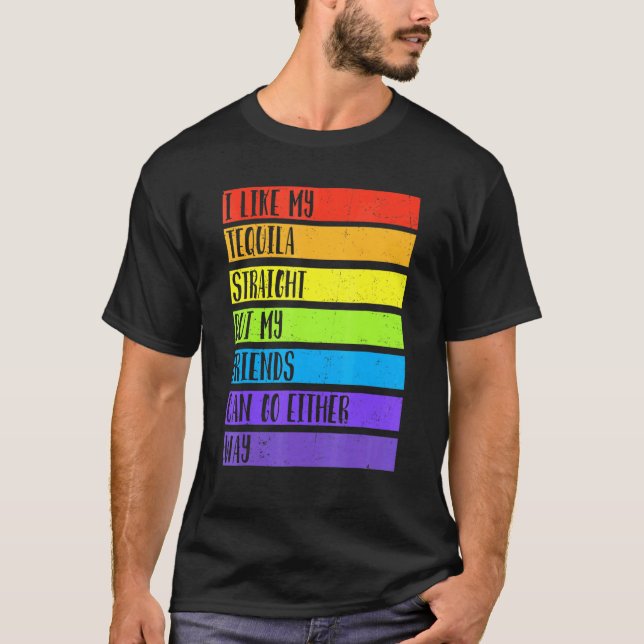 Camiseta Hetero Lgbt Ally Tequila Amigos De Qualquer Forma (Frente)