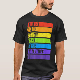 Camiseta Hetero Lgbt Ally Tequila Amigos Vão Em Qualquer Se