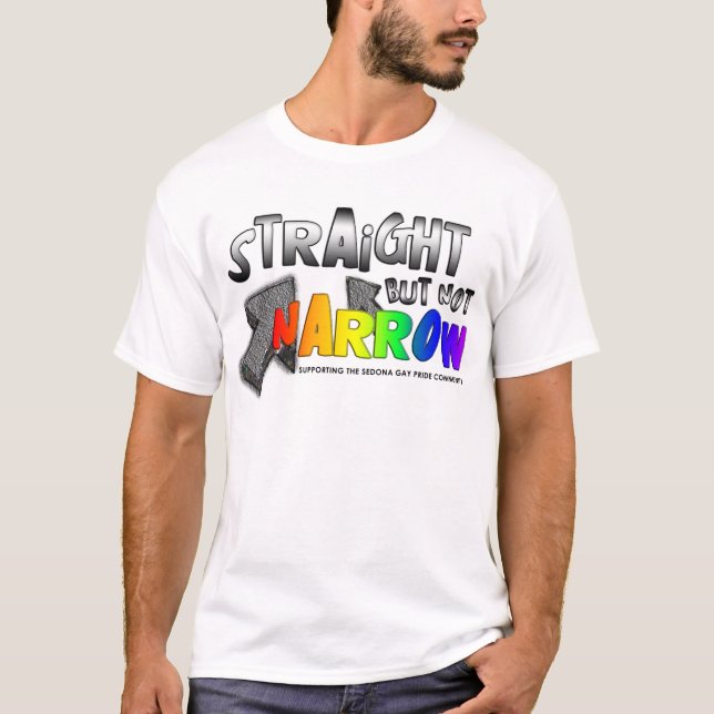 Camiseta Hetero, mas não estreito (Frente)